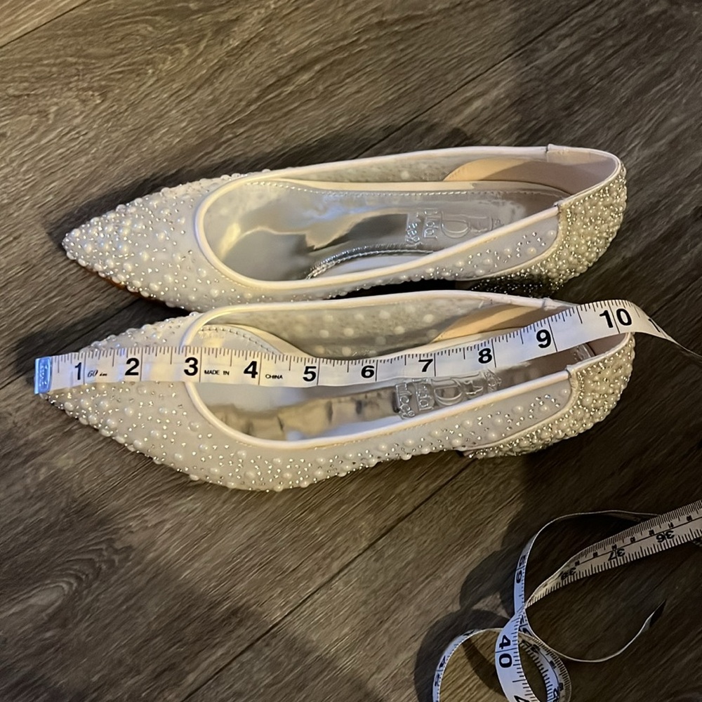 Pearl White Wedding Shoes - Block Heel - Picture 5 of 5
